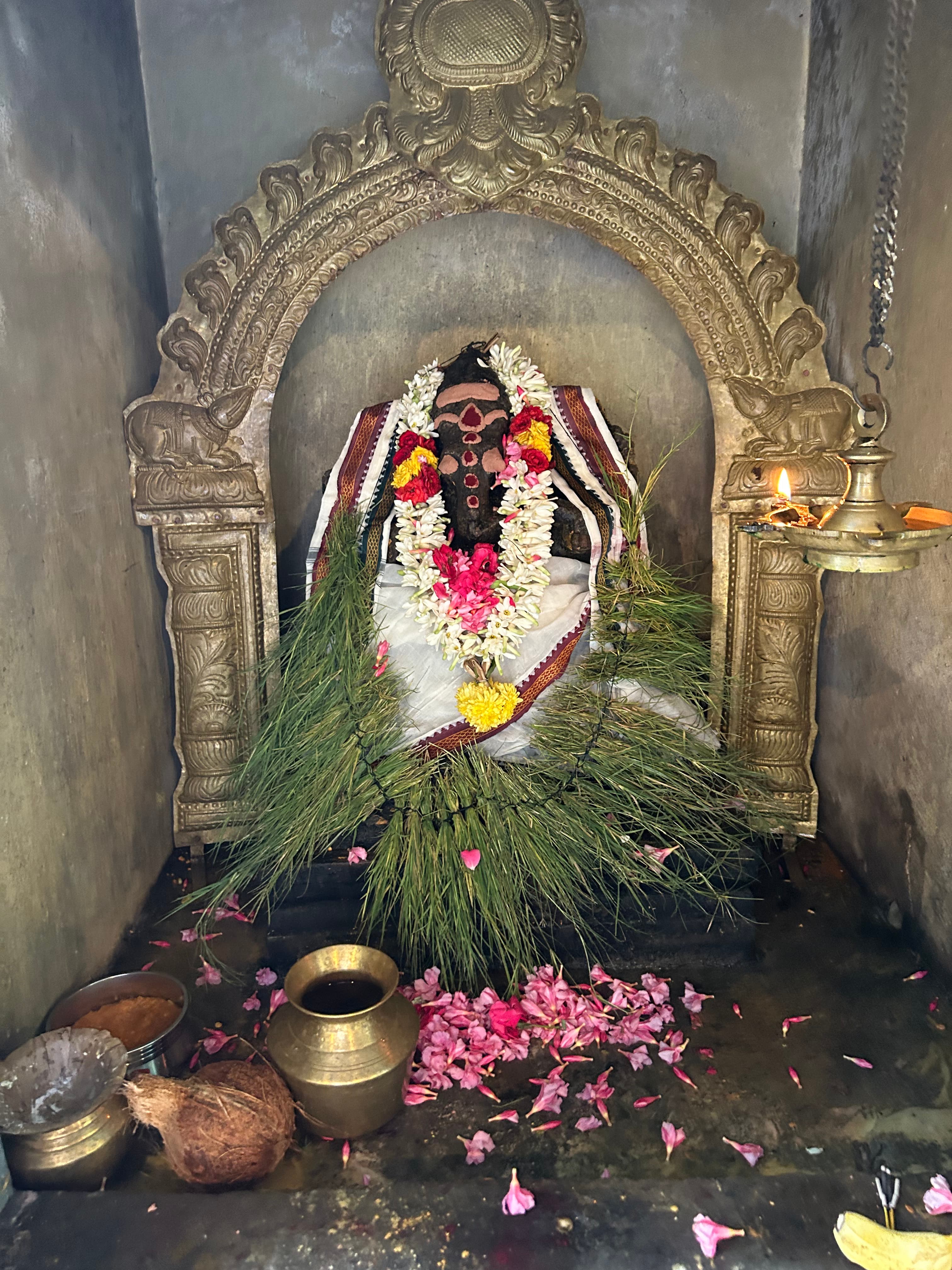 Sacred kumkum and turmeric offerings